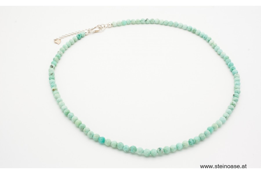 Kette Türkis hell, 3mm facettiert